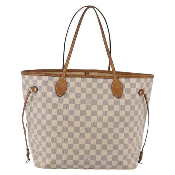LOUIS VUITTON Damier Azur Neverfull MM Tote Bag N41605 LV Auth 142487 - Picture 3 of 16